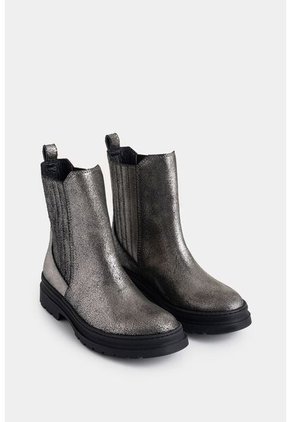 Botines Orión De Cuero Folia Para Mujer Silueta Chelsea Botines Orión De Cuero Folia Para Mujer Silueta Chelsea Plata 36 VÉLEZ