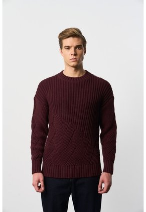 Sweater Oversized Para Hombre Cayena Sweater Oversized Para Hombre Cayena Vinotinto XXL VÉLEZ