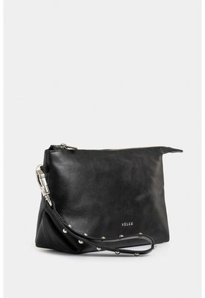 Cosmetiquera Cuzzo De Cuero Para Mujer Manija Taches Cosmetiquera Cuzzo De Cuero Para Mujer Manija Taches Negro Vélez