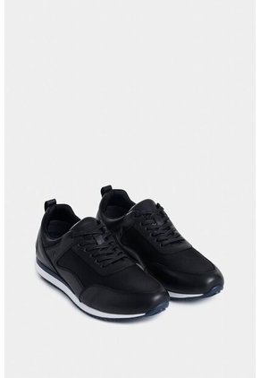 Tenis Engeil 3 De Cuero Para Hombre Detalle Textil Tenis Engeil 3 De Cuero Para Hombre Detalle Textil Negro 40 VÉLEZ