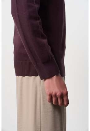 Sweater Tejido En Algodón Para Hombre Manga Ranglan Sweater Tejido En Algodón Para Hombre Manga Ranglan Vinotinto XS VÉLEZ