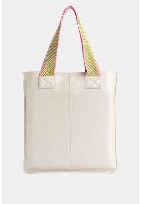 Shopping Nómada De Cuero Para Mujer Efecto Metalizado Shopping Nómada De Cuero Para Mujer Efecto Metalizado Blanco VÉLEZ