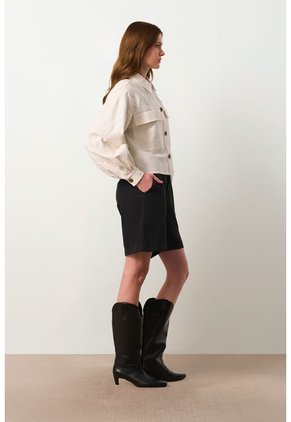 Chaqueta Trucker Oversize Para Mujer Terral Chaqueta Trucker Oversize Para Mujer Terral Crema S VÉLEZ