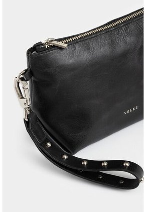 Cosmetiquera Cuzzo De Cuero Para Mujer Manija Taches Cosmetiquera Cuzzo De Cuero Para Mujer Manija Taches Negro Vélez