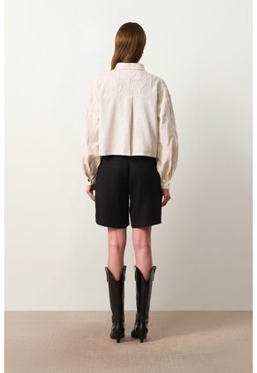 Chaqueta Trucker Oversize Para Mujer Terral Chaqueta Trucker Oversize Para Mujer Terral Crema S VÉLEZ