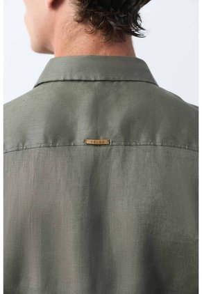 Camisa En Lino Manga Corta Siena Para Hombre Camisa En Lino Manga Corta Siena Para Hombre Verde S VÉLEZ