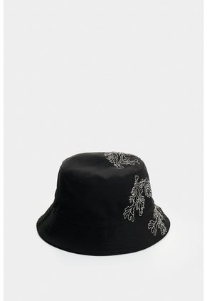 Bucket Hat En Dril Bordado Para Mujer Bruma Bucket Hat En Dril Bordado Para Mujer Bruma Negro M VÉLEZ