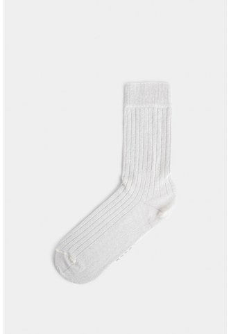 Calcetines Largos Sendero Para Mujer Acanalados Calcetines Largos Sendero Para Mujer Acanalados Crema XS VÉLEZ Vélez