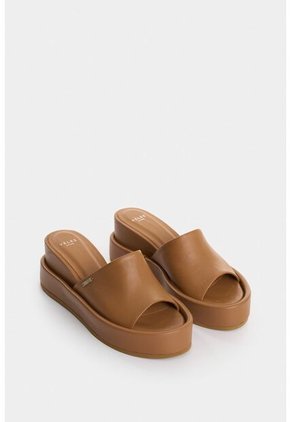 Sandalia Plataforma Geranio De Cuero Para Mujer Dima Ovalada Sandalia Plataforma Geranio De Cuero Para Mujer Dima Ovalada Miel 40 VÉLEZ