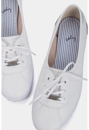 Tenis Planos Atenas De Cuero Para Mujer Casual Tenis Planos Atenas De Cuero Para Mujer Casual Blanco 38 VÉLEZ