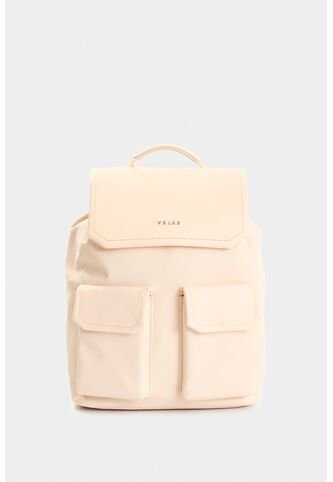 Tula Morral En Lona Y Cuero Para Mujer Terra Tula Morral En Lona Y Cuero Para Mujer Terra Blanco VÉLEZ Vélez