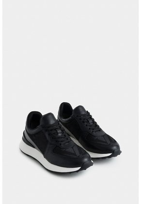 Tenis Jacinto De Cuero Y Lona Para Mujer Monogram Tenis Jacinto De Cuero Y Lona Para Mujer Monogram Negro 41 VÉLEZ