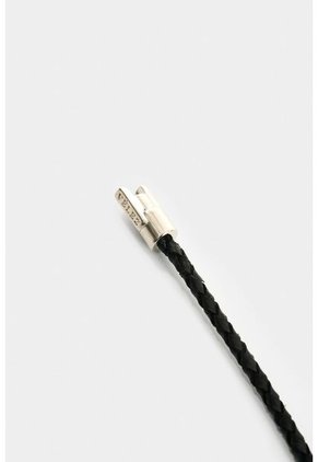 Manilla De Cuero Trenzado Para Hombre Sienna Manilla De Cuero Trenzado Para Hombre Sienna Negro VÉLEZ