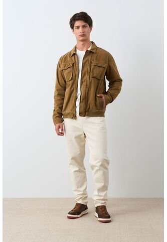 Chaqueta Vireo En Dril Para Hombre Semi Ajustada Chaqueta Vireo En Dril Para Hombre Semi Ajustada Cafe Claro XL VÉLEZ Vélez