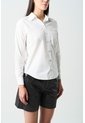 Camisa Manga Larga Basic En Tejido Plano Para Mujer Detalle Millaré Camisa Manga Larga Basic En Tejido Plano Para Mujer Detalle Millaré Blanco L VÉLEZ de Vélez