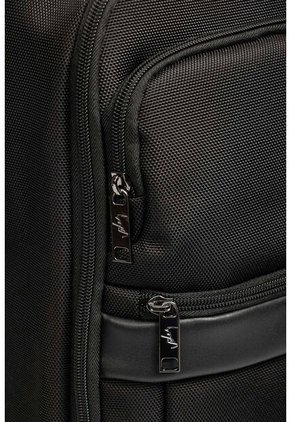 Morral Bolt De Cuero Y Lona Para Hombre Bolsillos Frontales Negro Morral Bolt De Cuero Y Lona Para Hombre Bolsillos Frontales Negro VÉLEZ