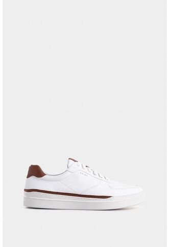 Tenis Whited De Cuero Para Hombre Detalle Contraste Tenis Whited De Cuero Para Hombre Detalle Contraste Blanco 39 VÉLEZ Vélez