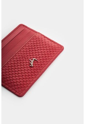 Portadocumento De Cuero Con Textura Para Mujer Senda Portadocumento De Cuero Con Textura Para Mujer Senda Rojo VÉLEZ