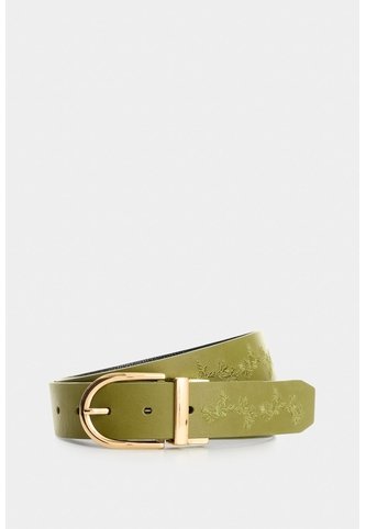 Cinturón Doblefaz En Cuero Para Mujer Yuuban Cinturón Doblefaz En Cuero Para Mujer Yuuban Verde Oliva XL VÉLEZ Vélez
