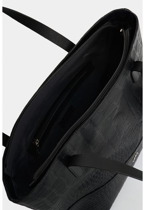 Shopping De Cuero Grabado Para Mujer Verona Shopping De Cuero Grabado Para Mujer Verona Negro VÉLEZ
