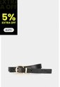 Cinturón Doble Faz Taipei De Cuero Para Mujer Mezcla De Texturas Cinturón Doble Faz Taipei De Cuero Para Mujer Mezcla De Texturas Negro XL VÉLEZ de Vélez