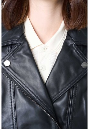 Chaqueta Biker Island De Cuero Para Mujer Fit Ajustado Chaqueta Biker Island De Cuero Para Mujer Fit Ajustado Negro XXL VÉLEZ