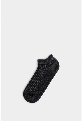 Calcetines Tobilleros Sereno Para Mujer Detalle Lúrex Calcetines Tobilleros Sereno Para Mujer Detalle Lúrex Negro XS VÉLEZ Vélez