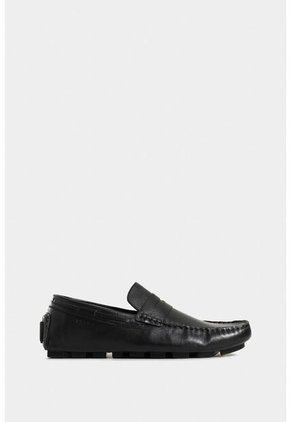 Mocasines Oporto De Cuero Para Hombre Efecto Tamponado Mocasines Oporto De Cuero Para Hombre Efecto Tamponado Negro 45 VÉLEZ
