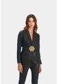 Blazer Tatacoa En Cuero Tejido Para Mujer Silueta Recta Blazer Tatacoa En Cuero Tejido Para Mujer Silueta Recta Negro XXL VÉLEZ de Vélez