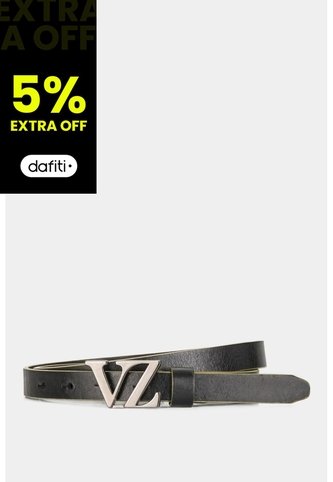 Cinturón Unifaz Monograma De Cuero Para Mujer Chapa VZ Cinturón Unifaz Monograma De Cuero Para Mujer Chapa VZ Negro XL VÉLEZ Vélez