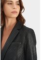Blazer Tatacoa En Cuero Tejido Para Mujer Silueta Recta Blazer Tatacoa En Cuero Tejido Para Mujer Silueta Recta Negro XXL VÉLEZ de Vélez