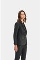 Blazer Tatacoa En Cuero Tejido Para Mujer Silueta Recta Blazer Tatacoa En Cuero Tejido Para Mujer Silueta Recta Negro XXL VÉLEZ de Vélez