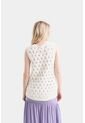 Chaleco Alba Tejido Para Mujer Rectilíneo Chaleco Alba Tejido Para Mujer Rectilíneo Crema S VÉLEZ de Vélez