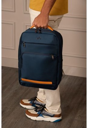 Morral Ginger En Lona Impermeable Para Hombre Detalles En Cuero Morral Ginger En Lona Impermeable Para Hombre Detalles En Cuero Azul Oscuro VÉLEZ