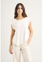 Camiseta Luz En Tejido De Punto Para Mujer Detalle Millaré Camiseta Luz En Tejido De Punto Para Mujer Detalle Millaré Blanco XL Vélez de Vélez
