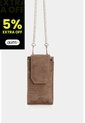 Porta Celular Serpia De Cuero Para Mujer Grabado Porta Celular Serpia De Cuero Para Mujer Grabado Tabaco VÉLEZ de Vélez