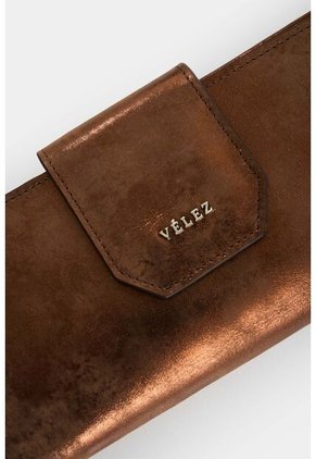 Billetera Porta Chequera De Cuero Folia Para Mujer Jade Billetera Porta Chequera De Cuero Folia Para Mujer Jade Bronce VÉLEZ