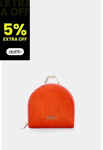 Monedero En Cuero Pelo Para Mujer Florence 2.0 Monedero En Cuero Pelo Para Mujer Florence 2.0 Naranja VÉLEZ Vélez