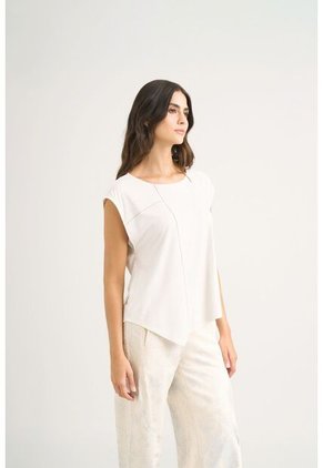 Camiseta Luz En Tejido De Punto Para Mujer Detalle Millaré Camiseta Luz En Tejido De Punto Para Mujer Detalle Millaré Blanco XL Vélez