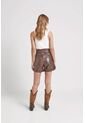 Short Trébol De Cuero Para Mujer Cinturón Con Hebilla Short Trébol De Cuero Para Mujer Cinturón Con Hebilla Cafe 10 VÉLEZ de Vélez