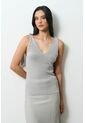 Top Tejido Ajustado Para Mujer Tritón Top Tejido Ajustado Para Mujer Tritón Gris XS VÉLEZ de Vélez
