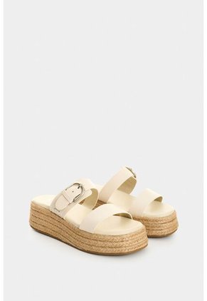 Sandalia Plataforma En Cuero Y Yute Para Mujer Ikal Sandalia Plataforma En Cuero Y Yute Para Mujer Ikal Arena 37 VÉLEZ