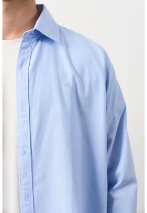 Camisa Para Hombre Ruibarbo Camisa Para Hombre Ruibarbo Azul Claro S VÉLEZ