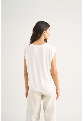 Camiseta Luz En Tejido De Punto Para Mujer Detalle Millaré Camiseta Luz En Tejido De Punto Para Mujer Detalle Millaré Blanco XL Vélez