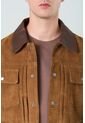 Chaqueta Aron En Gamuza Para Hombre Detalle Cuero Chaqueta Aron En Gamuza Para Hombre Detalle Cuero Cafe Claro XL VÉLEZ de Vélez