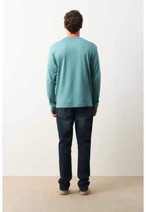 Camiseta Tejida Manga Larga Para Hombre Sabina Camiseta Tejida Manga Larga Para Hombre Sabina Agua Marina S VÉLEZ