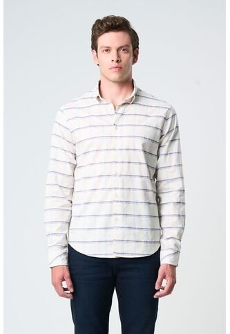 Camisa Semi Fitted Para Hombre Estampación Cuadros Camisa Semi Fitted Para Hombre Estampación Cuadros Arena S VÉLEZ Vélez