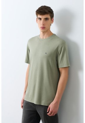 Camiseta Manga Corta Lerici Para Hombre Semi Fitted Camiseta Manga Corta Lerici Para Hombre Semi Fitted Verde M VÉLEZ