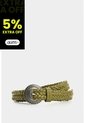 Cinturón Unifaz Trenzado En Cuero Para Mujer Anam Cinturón Unifaz Trenzado En Cuero Para Mujer Anam Verde Oliva XL VÉLEZ de Vélez