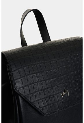 Morral Rosario De Cuero Para Mujer Corte Hexagonal Morral Rosario De Cuero Para Mujer Corte Hexagonal Negro VÉLEZ